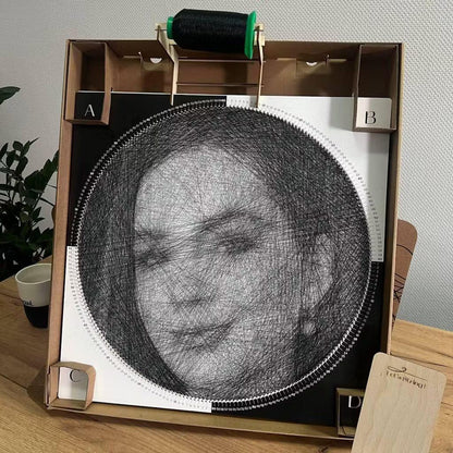 Anneye & Sevgiliye Özel String Art Tablo